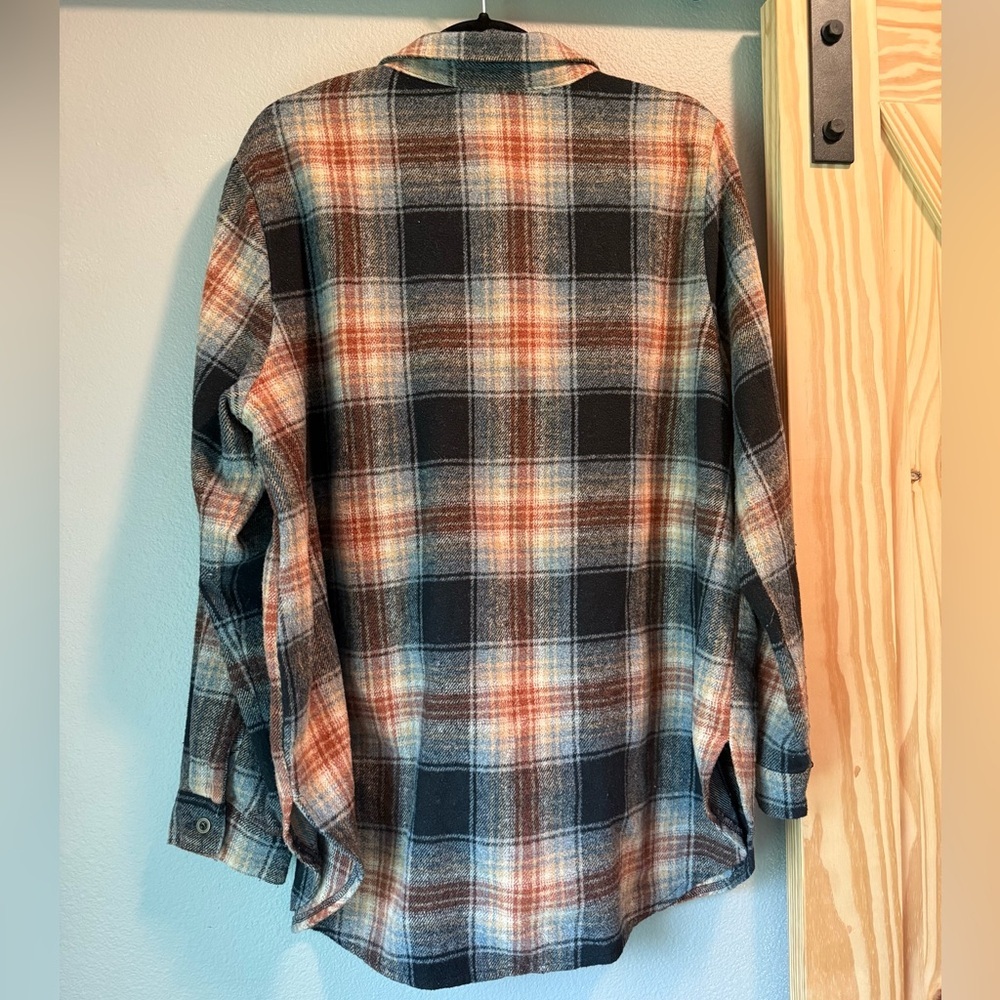 Unbranded Plaid Flannel Button Up Shirt Women’s 2XL Oversized - Picture 2 of 5